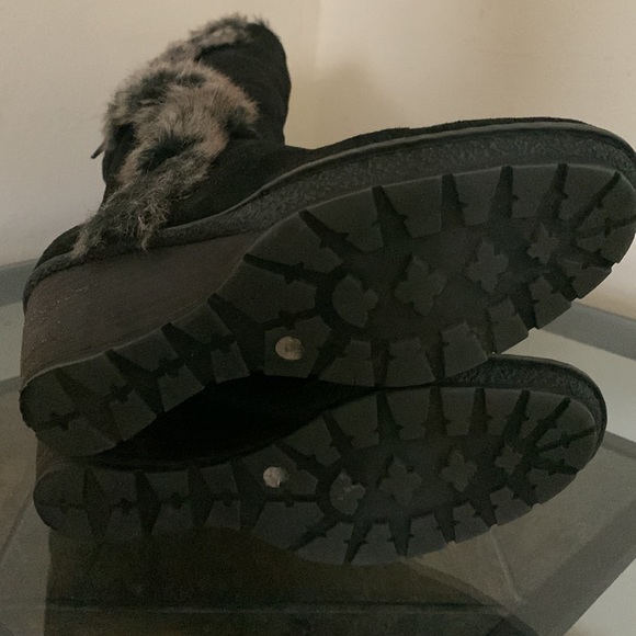 AQUATALIA by Marvin K/ ITALIAN Tall Fur Lined Suede Platform Wedge Boots - Picture 5 of 13